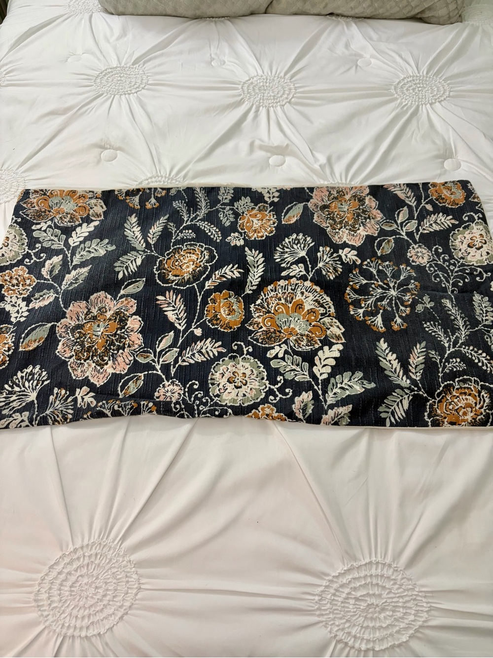 Threshold Navy Blue Bohemian Floral Cotton Blend Rectangular Shams